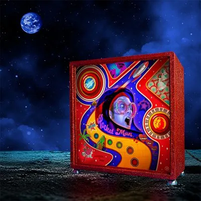 Rocket Man Elton John Song Themed Lightbox 1